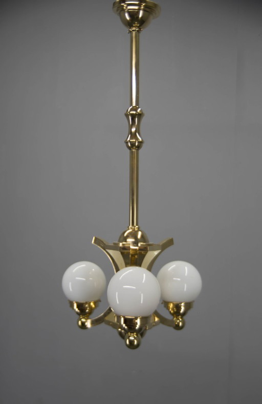 Art Deco Chandelier by Gocar, 1910s, Restored