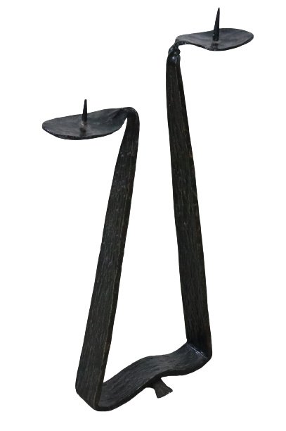 Brutalist floor candlestick