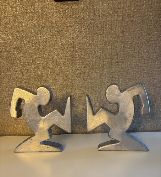 Fermalibri di design "La Linea" Osvaldo Cavandoli