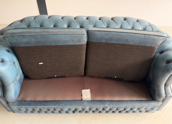 Divano tre posti Chesterfield Winchester Furniture – Divani 3 posti, Pelle, Vintage (photo 9 of 18)