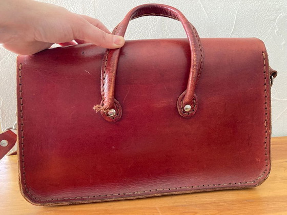 Image 1 of Handgefertigte Tasche aus echtem Naturleder