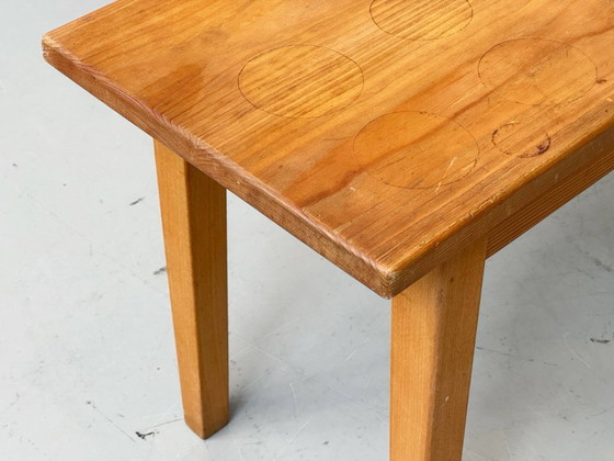 Image 1 of Banc/siège simple en bois de hêtre, Suisse, années 1970