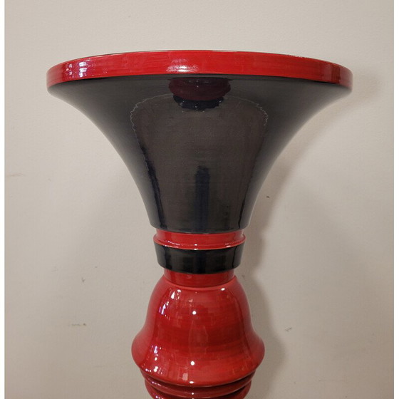 Image 1 of Vintage glazed ceramic totem pole by Rometti, Italy 1970