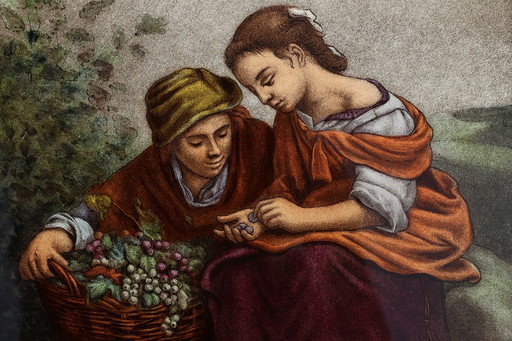 Vetrata firmata basata sull'opera di Bartolomé Esteban Murillo