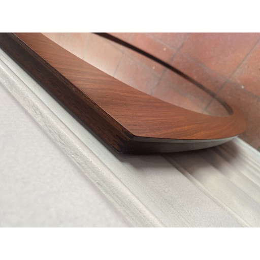 Vintage mirror in rosewood by Gianfranco Frattini, 1970s