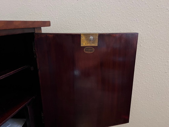 Image 1 of Maple & Co. Sideboard (183 cm) – Mahogany & Tambour Doors – Honest original condition circa 1900