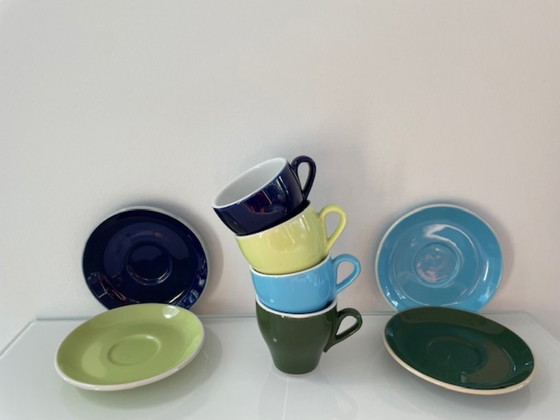 Image 1 of Set van 4 kleurrijke Dürkop Design kop en schotels