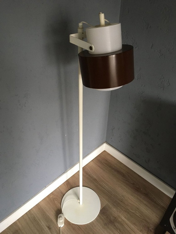 Lampadaire Luxus 2231.20, années 1960-70, Métal, Plastique, Blanc, Mid Century Modern (photo 2 sur 6)
