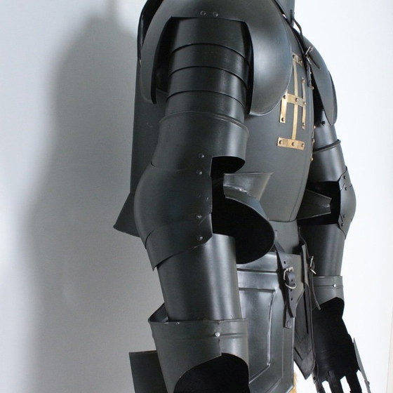 Image 1 of Knight Armour with Shield — Full-Size Replica — Display-Ready Medieval Statement Piece