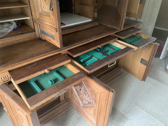 Image 1 of Credenza antica in rovere, vintage, stile country, rara, originale