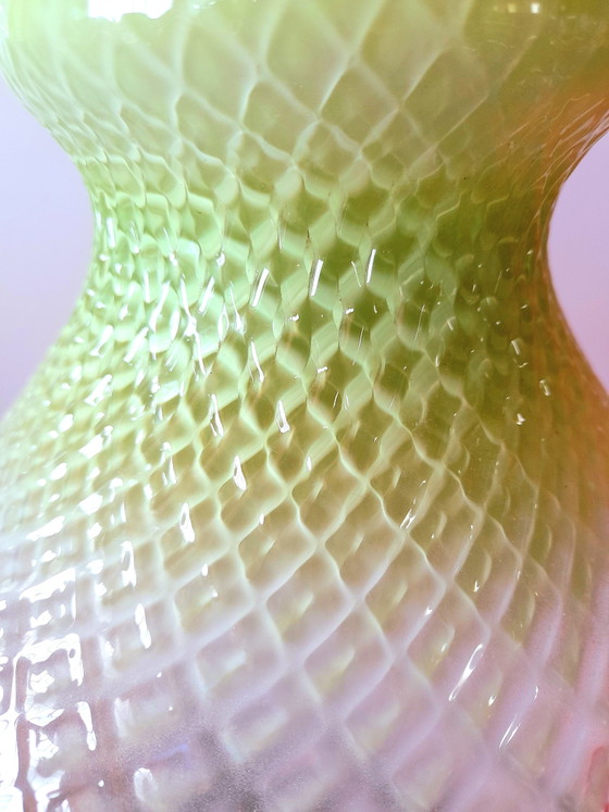 Image 1 of Hanglamp van gebrandschilderd glas uit de jaren 1950