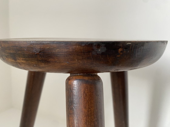 Image 1 of Vintage small French milk stool - stool - plant table, 1960s.