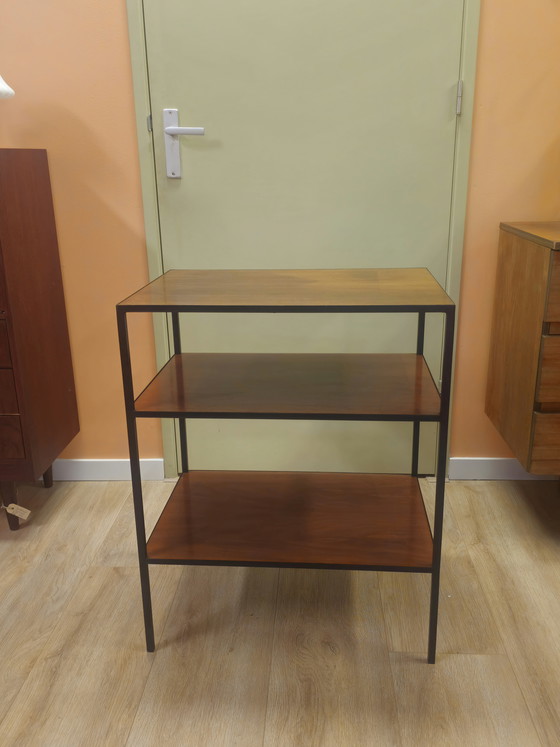 Image 1 of Vintage Sidetable Stellingkast Opbergkast Platenspeler Audiomeubel Kast Boekenkast 