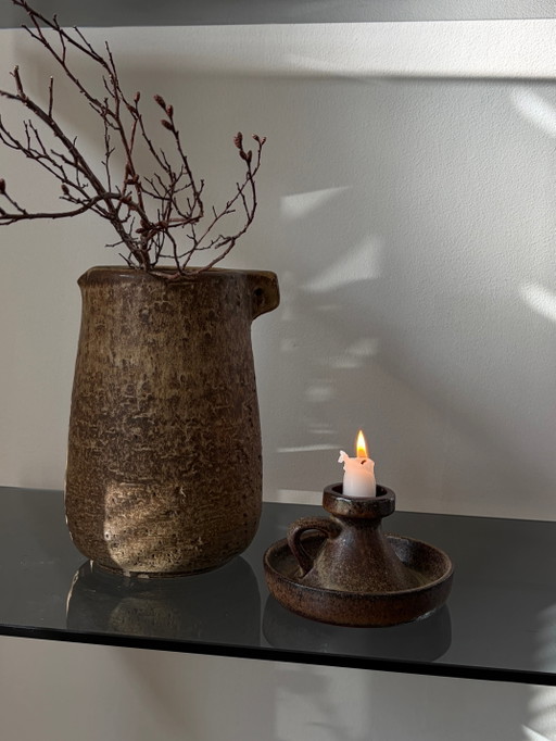 Bougeoir vintage en céramique – kandelaars en kaarsen, Ceramic