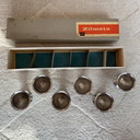 6x Gero zilmeta rvs vintage eierdopjes nieuw in doos