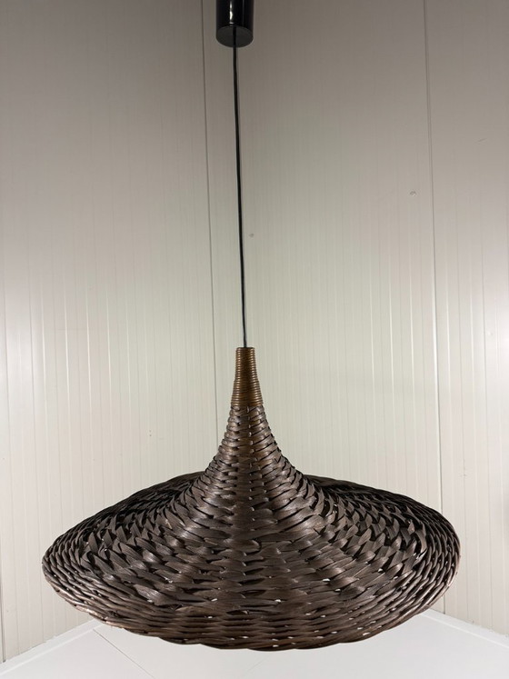 Lampada a sospensione XXL in rattan sintetico, anni '60 – Lampade a sospensione, Wicker (photo 5 of 16)