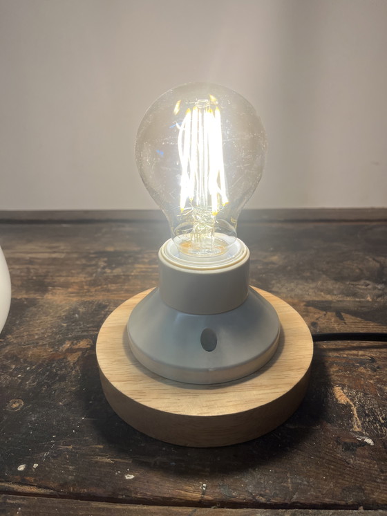 Image 1 of Vintage japandi mushroom tafel lamp