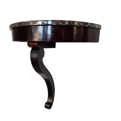 Console murale ancienne à plateau en marbre, seconde moitié du XIXe siècle