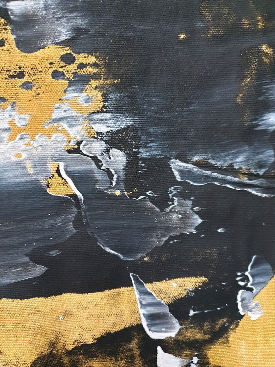Jürgen Angeler - Gouden Barrière, Schilderijen & Tekeningen, Canvas, Zwart, Abstract (foto 11 van 14)
