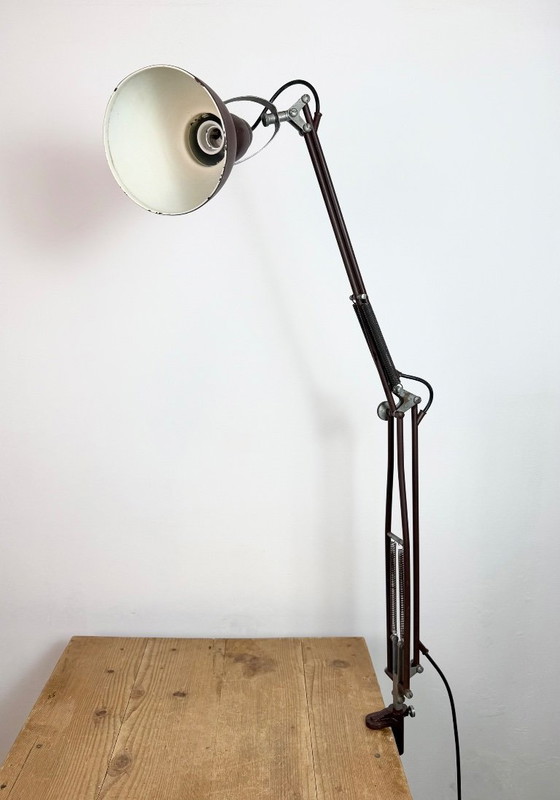 Image 1 of Vintage Brown Architect Table Lamp from Napako, 1950s