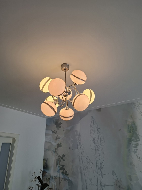 Lampada a sfera Vintage Space Age – Lampade a sospensione, Glass, Metal (photo 4 of 5)