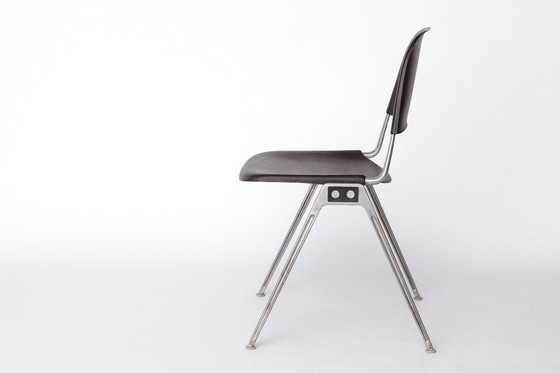 Image 1 of Set of 4 Vintage Knoll Stacking Chairs, Model 1601 by Don Albinson, 1964, Mid-Century Modern Aluminum & Plastic