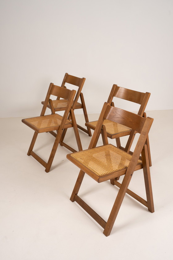 Image 1 of Set of Four Folding Dining Chairs