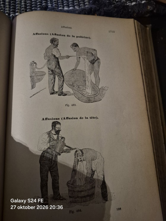 Antico libro medico di riferimento, Libri d'arte, Carta, Tessile, Beige (foto 12 di 15)