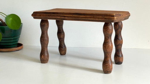 Taburete Vintage de Madera Torneada – krukjes, Wood