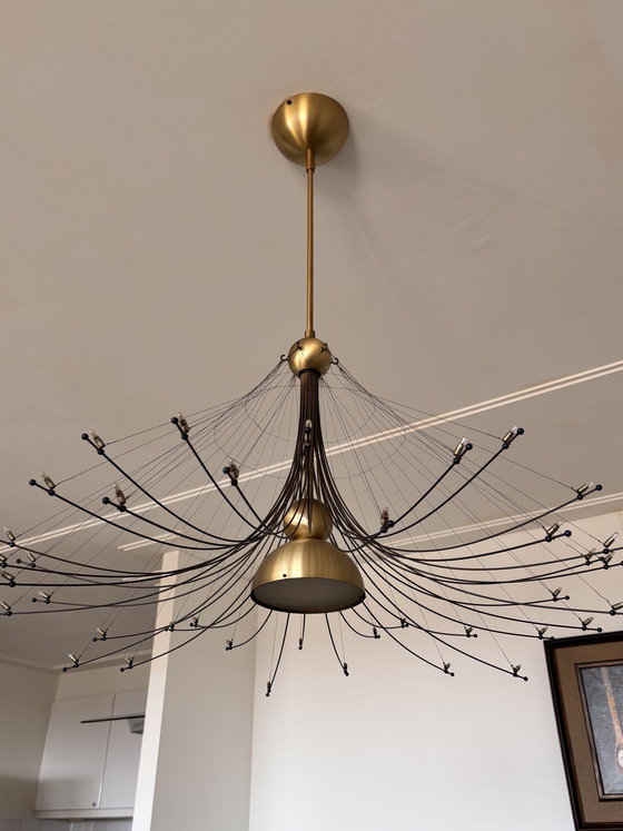 Image 1 of Lampada a sospensione Quasar “Extase” – Design in ottone di Jan Pauwels