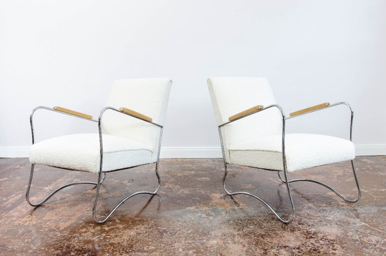 Image 1 of Sillones estilo Bauhaus, años 50, Polonia, juego de 2