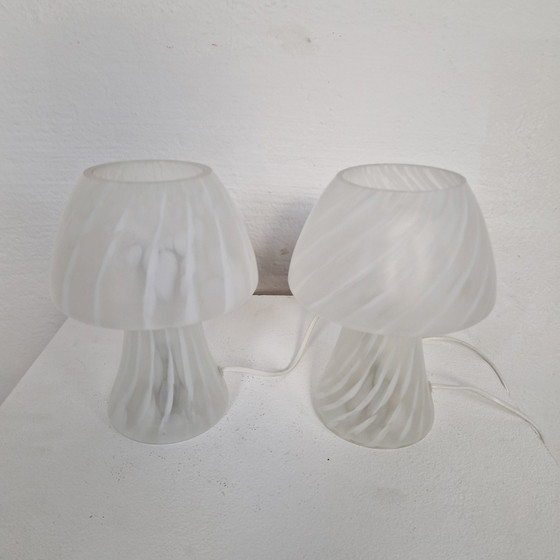 Image 1 of 2 Hustadt Leuchten mushroom lamps, 1970s