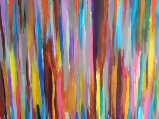 Tineke van Steenbergen Happy Colours, 100 x 100 cm