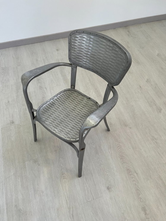 Image 1 of Aluminiumstühle - Avec-Plakette « Gaston Viort - Salon de Provence »