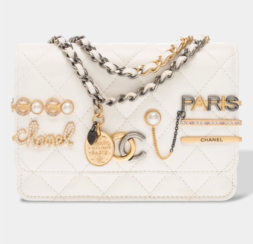 Borsa CHANEL Timeless/Classique en Cuir Blanc - 103251 Prezzo di vendita