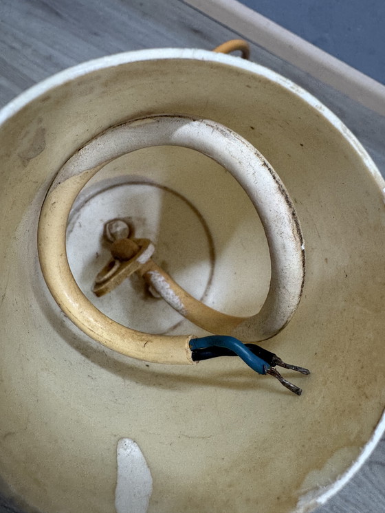 Image 1 of Red metal pendant lamp 1960s