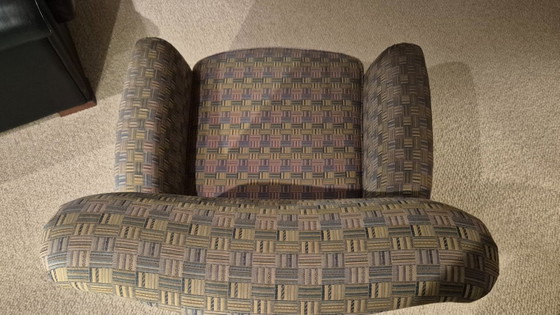 Vintage Designer Wingback Armchair with Oak Legs – Koekoek, Textile (photo 17 of 21)