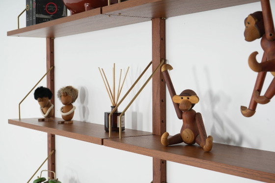 Image 1 of Estantería modular de teca, diseño danés, década de 1970, fabricada en Dinamarca.