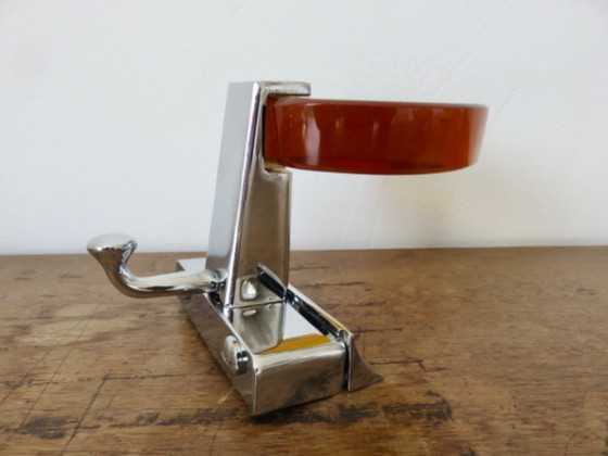 Image 1 of Wandkapstok van oranje Murano-glas en verchroomd messing, 1970