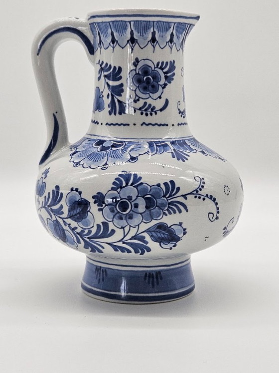 🏺 Original Royal Delft Handbemalter Henkelkrug 1980 – De Porceleyne Fles (Modell 594, Künstlerin DZE) – Vasen (photo 2 of 6)