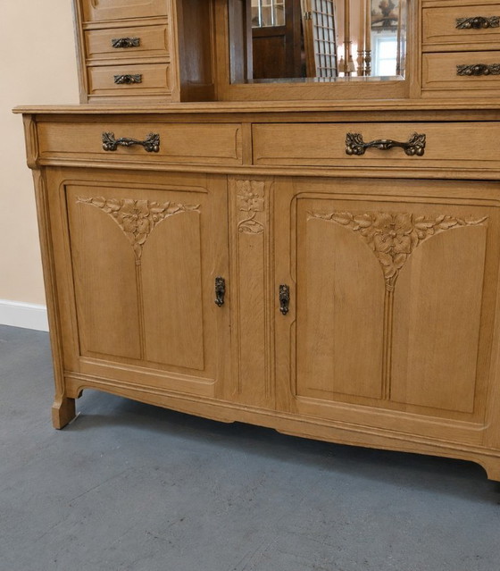 Image 1 of Brocante country light oak buffet cabinet