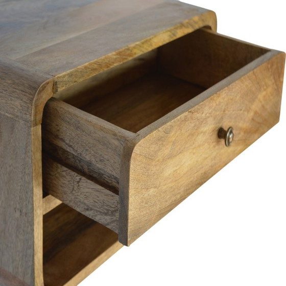 Schwebender Nachttisch mit offenem Ablagefach – Eichen-Finish – Artisan, Nachttische, Wood (photo 6 of 9)