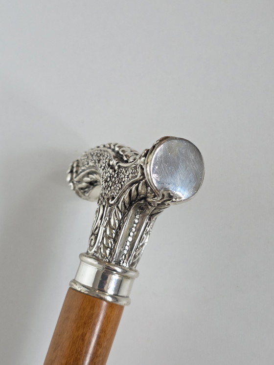 Elegante Italiaanse verzilverde wandelstok – Cadeaus, Silver, Wood (photo 4 of 9)