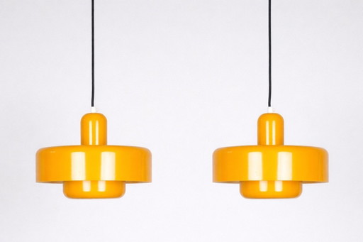 Par de dos lámparas GoGo danesas vintage de Vitrika, años 70