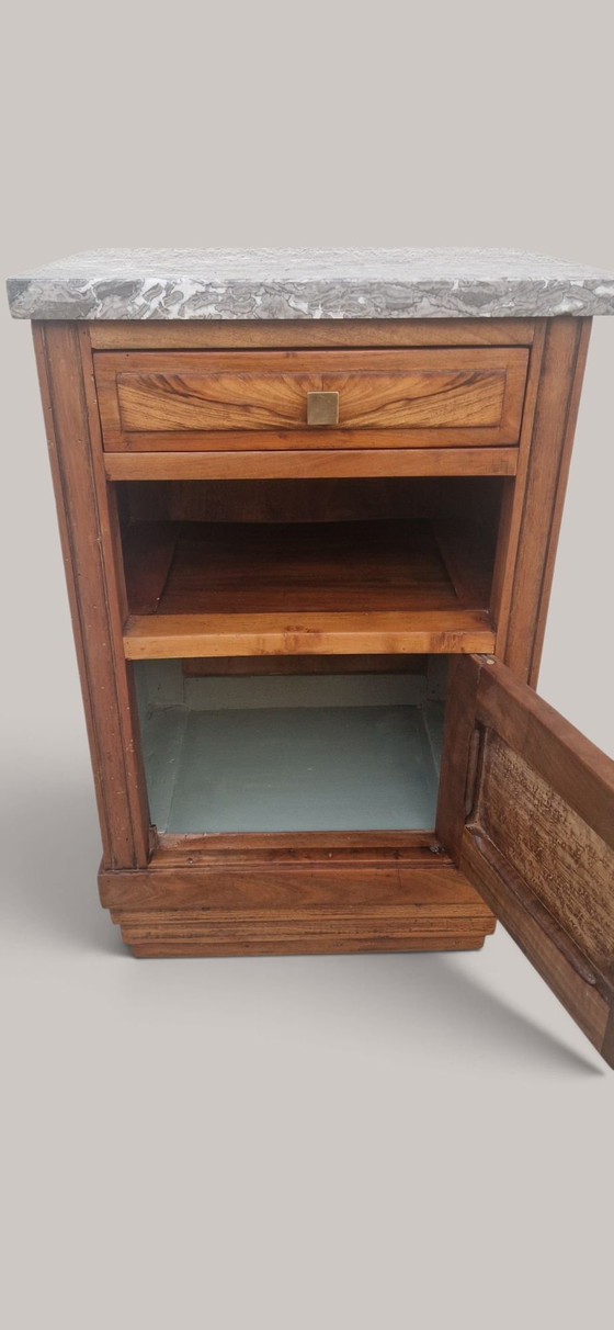 Mobile Art Déco - Legno di noce e marmo grigio - Circa 1930, Credenze, Beige (foto 8 di 15)