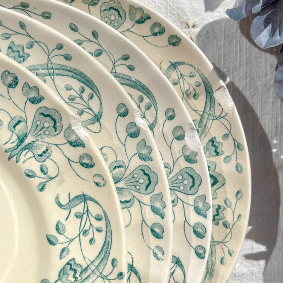 Set di 8 Piccoli Piatti Antichi in Terraglia "Figuig" – Longchamp XIX Secolo – Stoviglie, Vintage (photo 7 of 9)