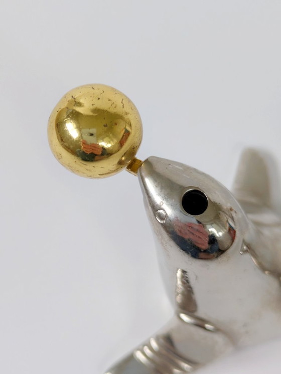 Image 1 of Apribottiglie e accendino Sea Lion, acciaio inossidabile e ottone, Germania Ovest 1960