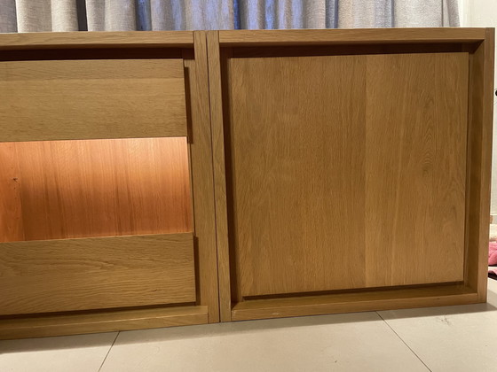 Image 1 of Buffet modulaire en chêne avec éclairage intégré