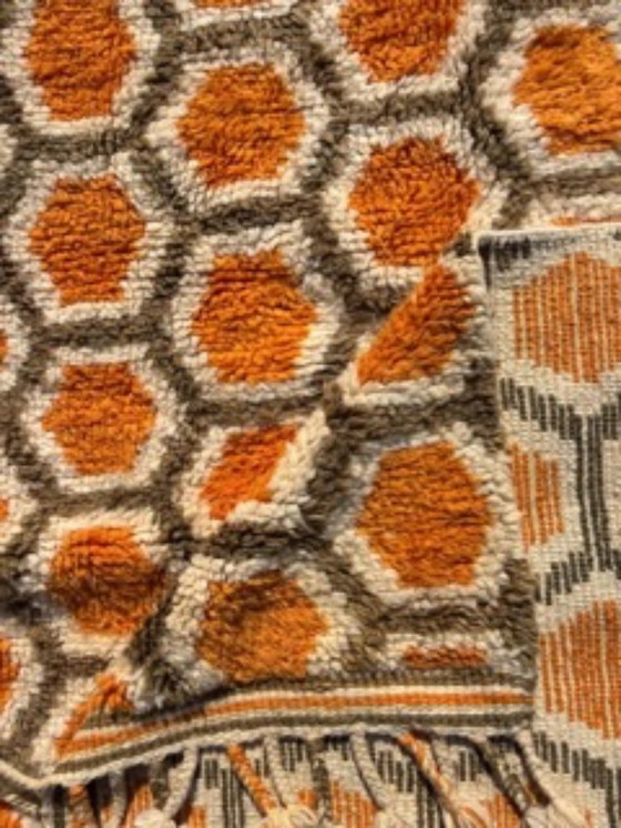 Image 1 of Moderner bunter marokkanischer Mrirt Wollteppich 200x300 cm - Handgewebter Berberteppich mit geometrischem Muster