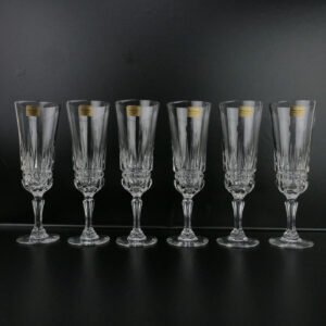 Champagnergläser aus Kristall der Marke Luminarc France aus den 1970er Jahren